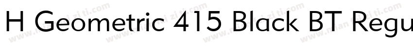 H Geometric 415 Black BT Regular字体转换